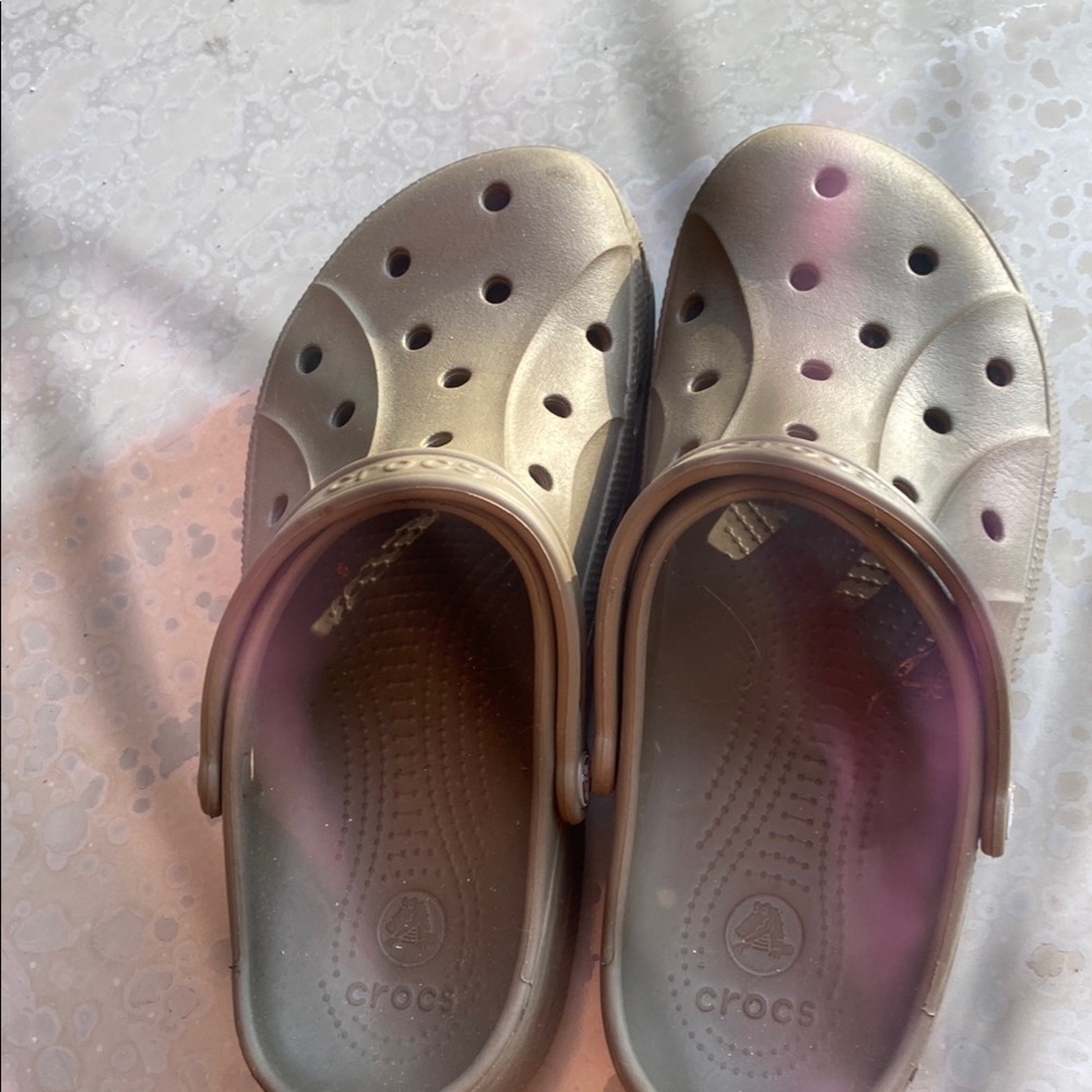 CROCS Gold Sandals with Ventilation Holes
